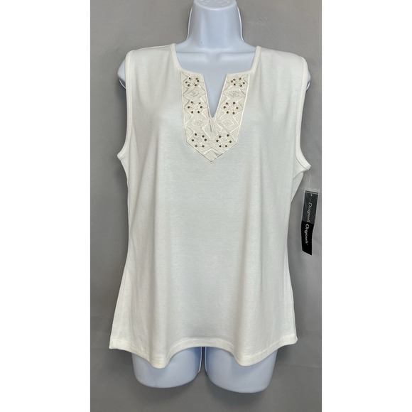 Designers Originals Top Tank Sz XL Women's NWT‎ White - Picture 1 of 12